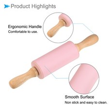 Pink Non-Stick Rolling Pins for Baking and Cake Decorating for