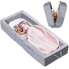 REAWUL Portable Folding Toddler Travel Bed,Kids Floor Bed, Washable Cot for T...