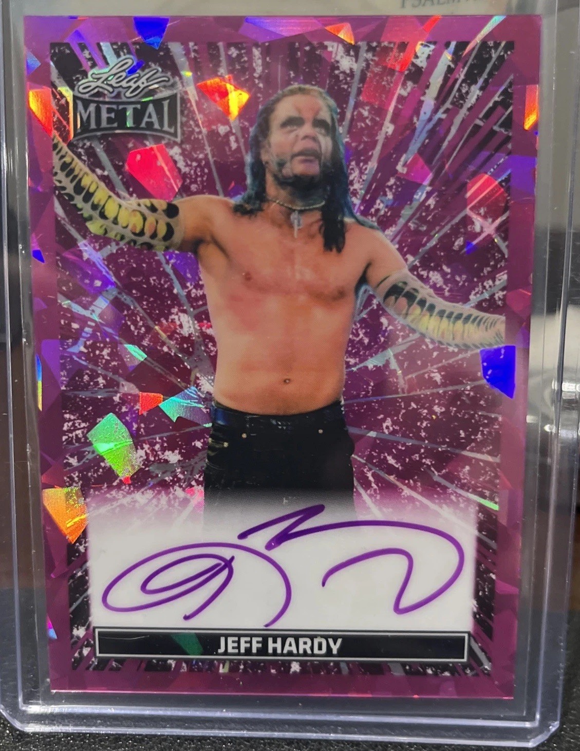2026 Leaf Pop Century Jeff Hardy On Card Purple Autograph Ice 4/5