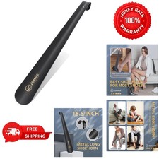 Extra Long Shoe Horn Long Handle Metal Long Shoehorn for Boots Men Women 16.5"