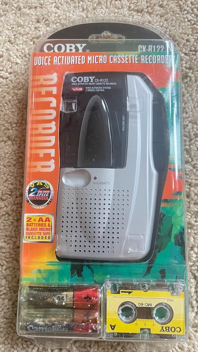 New Coby CX-R122 Voice Activated Micro Cassette Tape Voice Recorder/Player