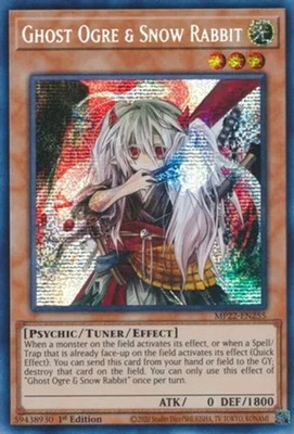 x1 Ghost Ogre & Snow Rabbit - MP22-EN255 - Prismatic Secret Rare - 1st Edition Y