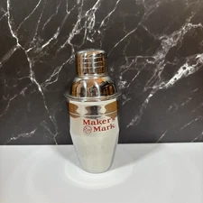 Makers Mark Bourbon Whiskey Mini Metal Cocktail Shaker Bar Red Stamp