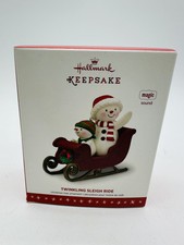 New 2016 Hallmark Keepsake TWINKLING SLEIGH RIDE Magic Sound Ornament