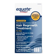 Equate Minoxidil 5 Topical Solution Extra Strength 2 fl oz Bottles 3 Pack