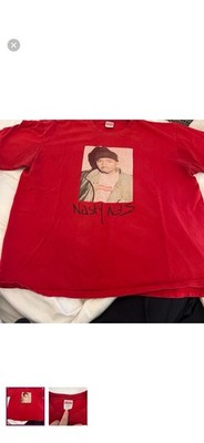SUPREME NASTY NAS Tシャツ　M Supreme Nasty Nas Red Men's Graphic Cotton T-Shirt Size L Short