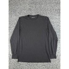 American Giant Long Sleeve T-Shirt Mens Small Grey Made in USA Cotton Tee