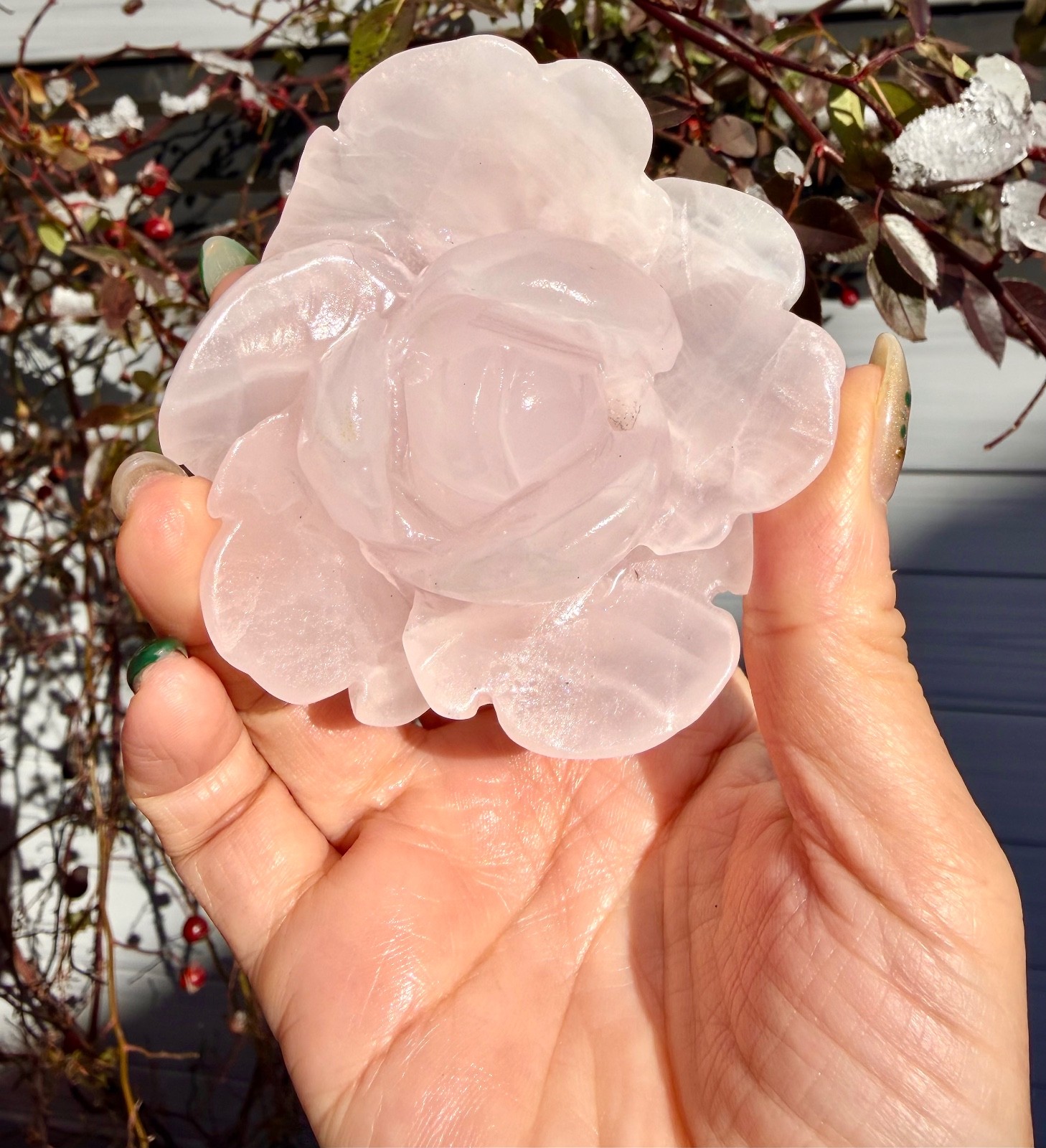 Wholesale Lot 4-5 Pcs Natural Mangano Calcite Flowers Crystal Healing Energy