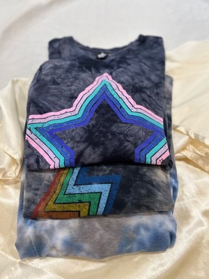 Lot of 3 Pixie Lane Pixielane XL Tie Dye sweatshirts stars lightning bolts SOFT