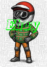 Wolverhampton Wolves Speedway Xmas Jumper Christmas Card with envelope.