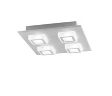 Hampton Bay Garfield LED Brushed Aluminum Square Track Flush Mount Ceiling Light