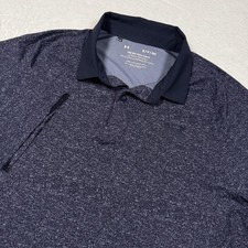 Under Armour Polo Shirt Mens Small Blue Iso-Chill Golf Performance Stretch