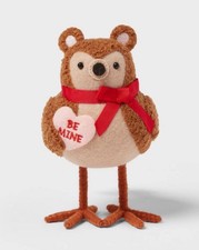 Target Spritz Valentine’s Day 2025 Featherly Brown Sherpa Bear Bird Buttons