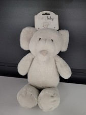Kelly Baby Toy Elephant Rattle 12" Plush Lovey Kelly Toy Gray Unisex Crinkle NEW