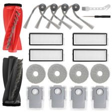 18 PCS Accessories for Roborock Qrevo S5V/ Curv/Qrevo Red, Black, Gray