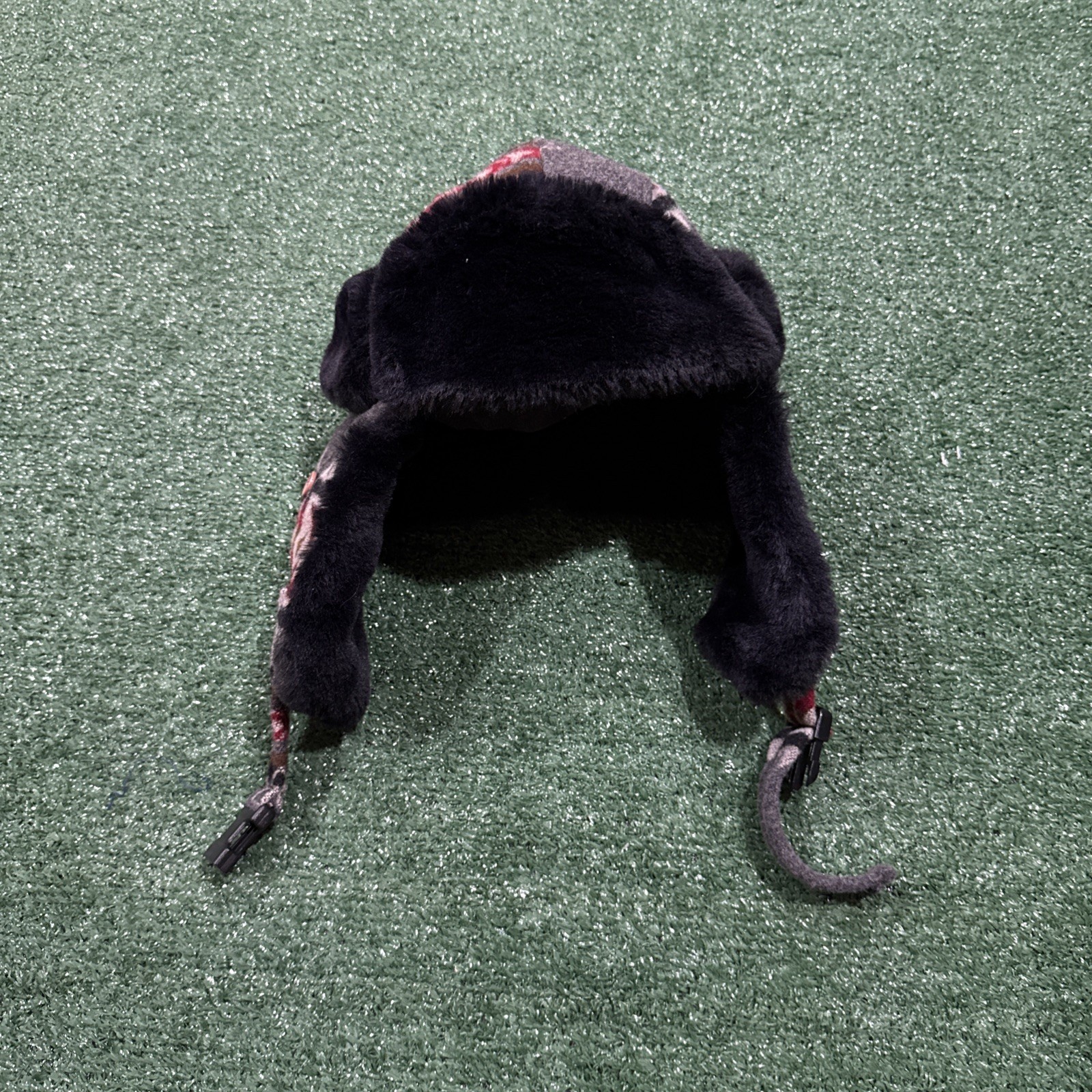 Pendleton Black/Red Fur Lined Wool Trapper Hat Si… - image 2