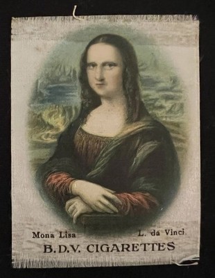 1912 PHILLIPS OLD MASTERS MONA LISA BDV *SILK CIGARETTE CARD* LEONARDO DA VINCI