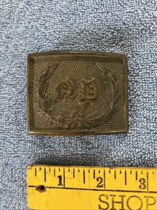 INDIAN WAR N. Y MILITIA/ NATIONAL GUARD BRASS BELT PLATE… RARER