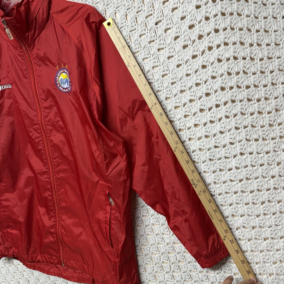 Xelaju MC Joma sport rain Hoodie jacket Mens Small Red Guatemala
