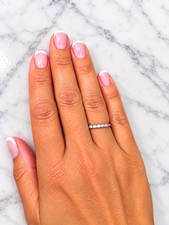 0.10 CTW Lab Grown Diamond 5-Stone Ring 925 Sterling Silver Size 8