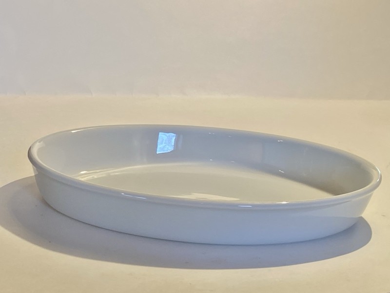 APILCO PORCELAINE France - Oval Baker/Gratin Dish - Classic white - #7