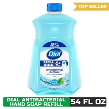 Dial Complete Antibacterial Liquid Hand Soap Refill, Spring Water, 52 fl oz 0.27 per fl oz