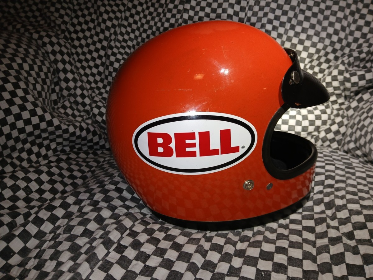 Vintage Bell Star 120 helmet 70 Snell 7 3/8 Racing visor Simpson