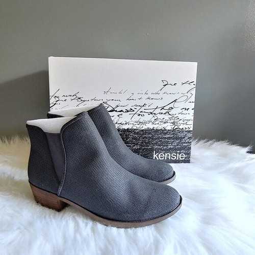Kensie Gerona Perforated Suede Bootie 