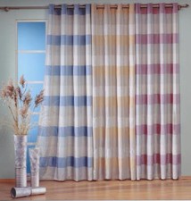 Ösenschal & Kissenhülle Karo edler Taft Kissen Dekoschal Gardine Vorhang Typ354