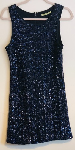 Velvet by Graham & Spencer UK M Women’s Blue Sequinned Dress Sleeveless BNWT - Picture 3 of 11