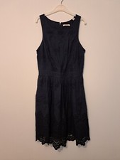Jack Wills Dress Size 10 Womens Lace Detailing Navy Blue