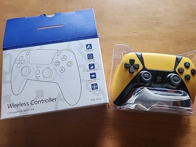 NIB Oubang Ymir PS4 Wireless Controller Black Yellow Built In Speaker 