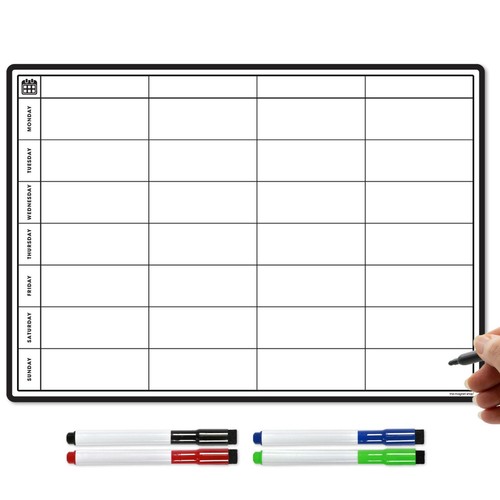 Magnetic Weekly Planner, Dry Wipe Fridge Whiteboard or Dry Erase Memoboard - Picture 7 of 35