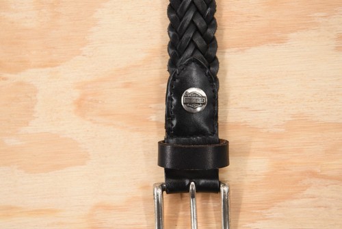 Harley-Davidson Braided Black Leather Belt Size 30 - Picture 10 of 15