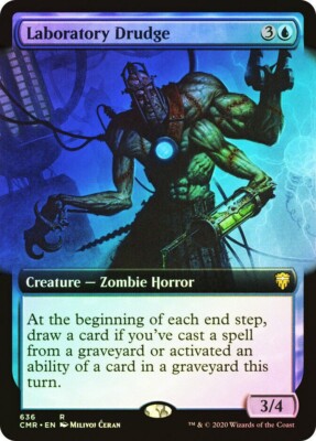1x NM Laboratory Drudge (Extended Art Foil) - Commander Legends