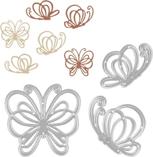 3Pcs Die Cuts for Card Making - Metal Butterfly Cutting Dies with 3 Style Butter