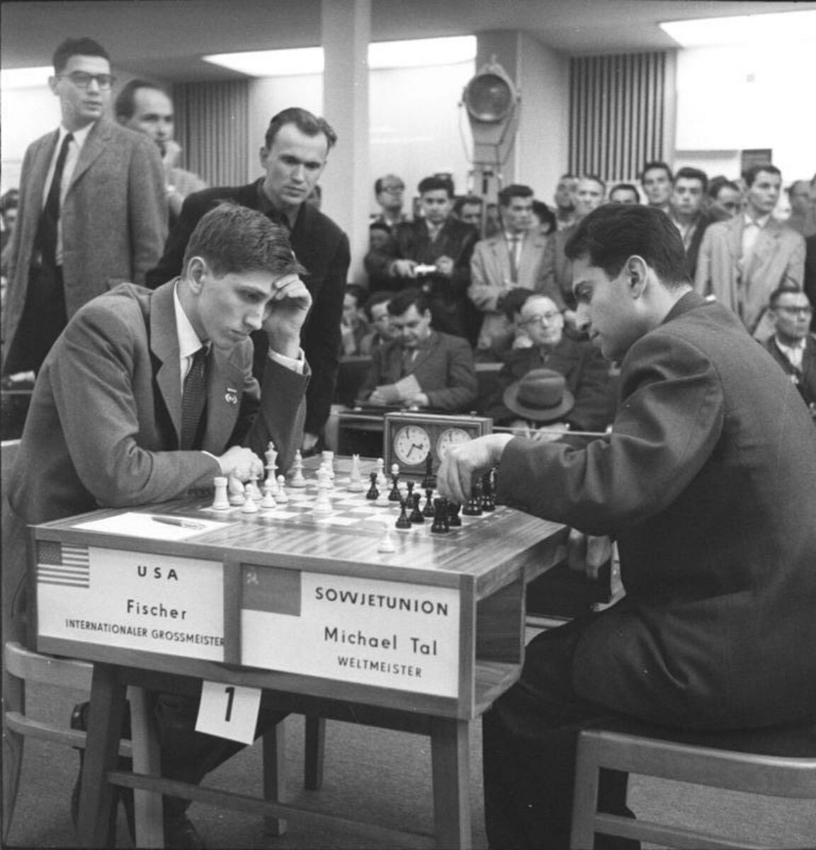 Bobby Fischer Mikhail Tal Chess Championship Poster Photo Set of