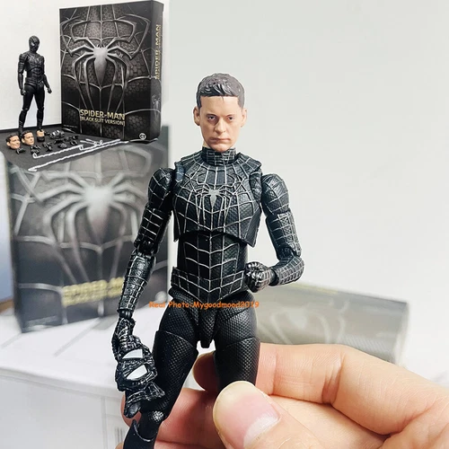 En stock S.H.Figuarts Spider-Man No Way Home Tobey Maguire Traje Negro Ver Figura
