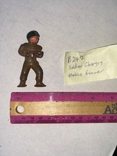 Vintage B242 Soldier Machine Gunner Diecast Barclay Toy Soldier
