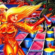 Gottlieb Gladiators Pinball Machine Game Translite Backglass NOS