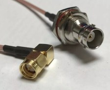 24" SMA Male Right Angle to BNC Female Bulkhead RG316 Cable Pigtail USA Ship