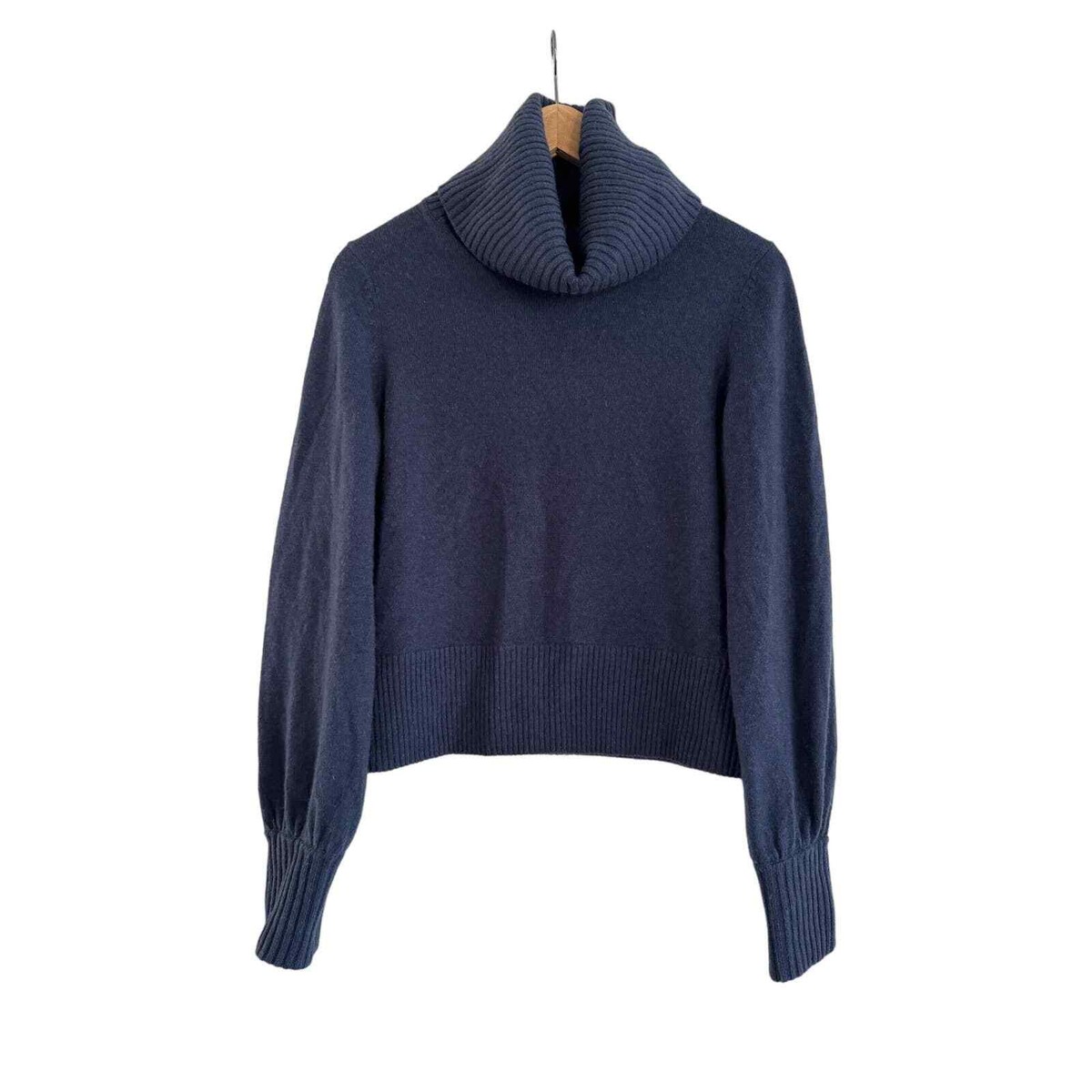 Cullen Women’s Sweater turtleneck 100% cashmere blue size s