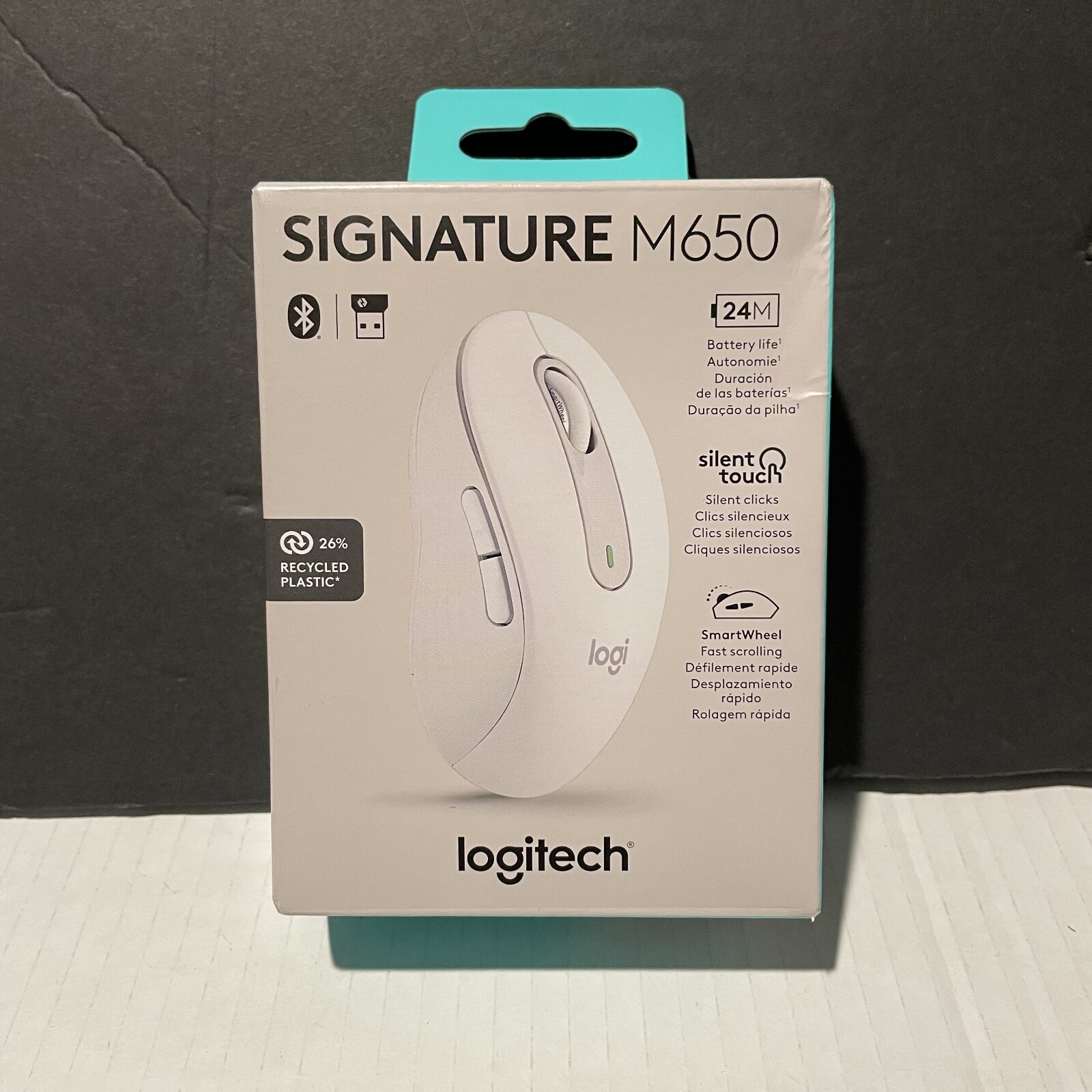 Logitech Signature M650 Wireless Silent Mouse Off-White USB New in Box