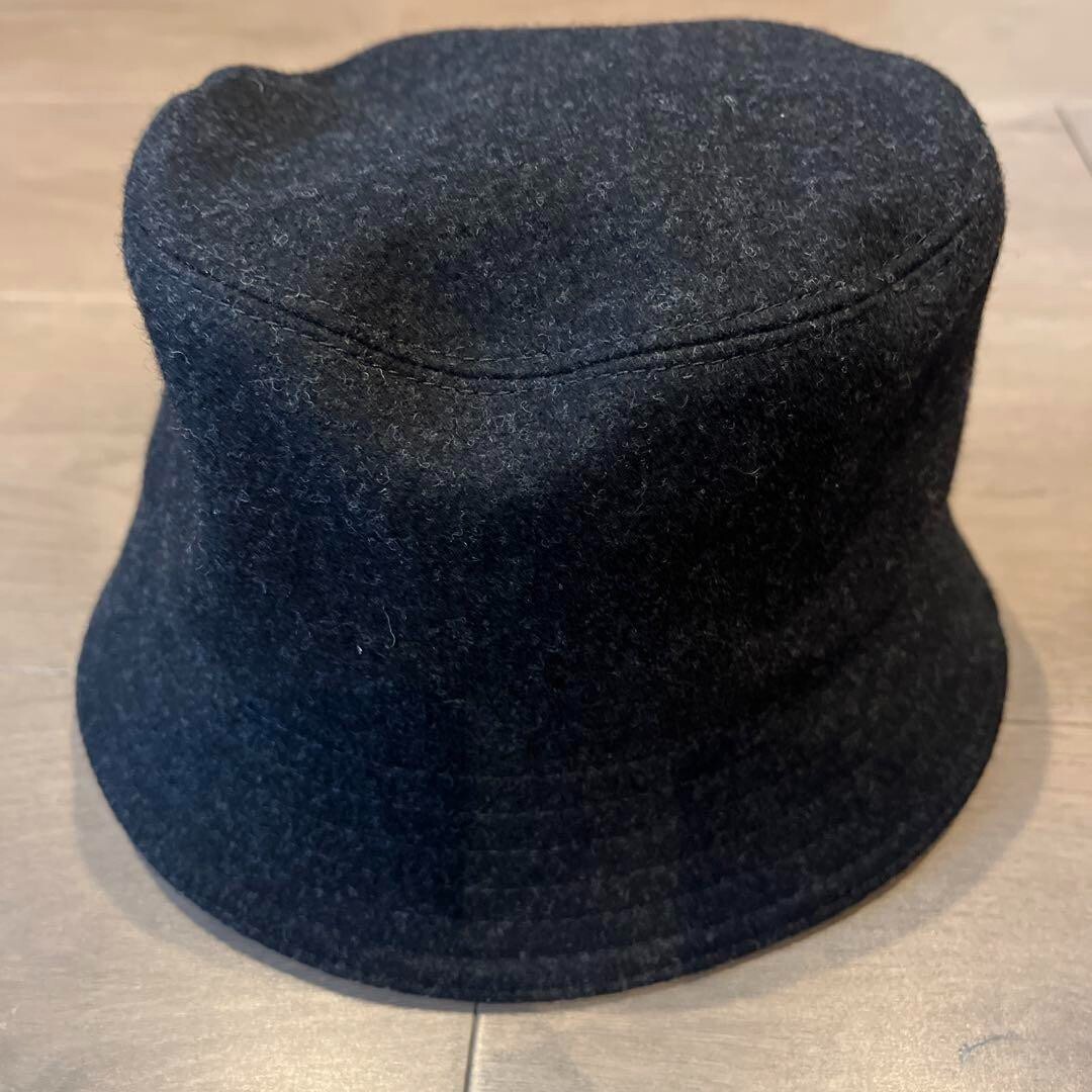 Prada Bucket Hat Wool Triangle Plate Patch Felt S… - image 3