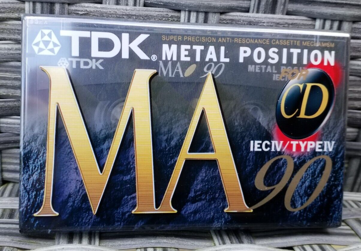 TDK MA 90 Metal Position IECIV / TYPE IV  Blank Audio Recording Cassette Vintage