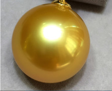 Huge 17mm South Sea Genuine Gold Round Pearl Pendant Men Women Jewelry 1115