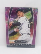 2019 Panini Chronicles - Titan Nolan Arenado #22 Purple Mojo Prizm Card /75