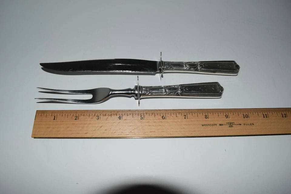 Wallace эпохи Возрождения из чистого серебра резьба комплект 2 шт. - Изображение 2 из 4