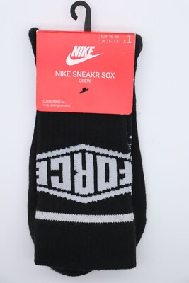 NIKE AIR FORCE SNEAKR SOX AF1 DRI FIT CREW SOCKS - BLACK SX7286-010 UK11-14.5 | eBay