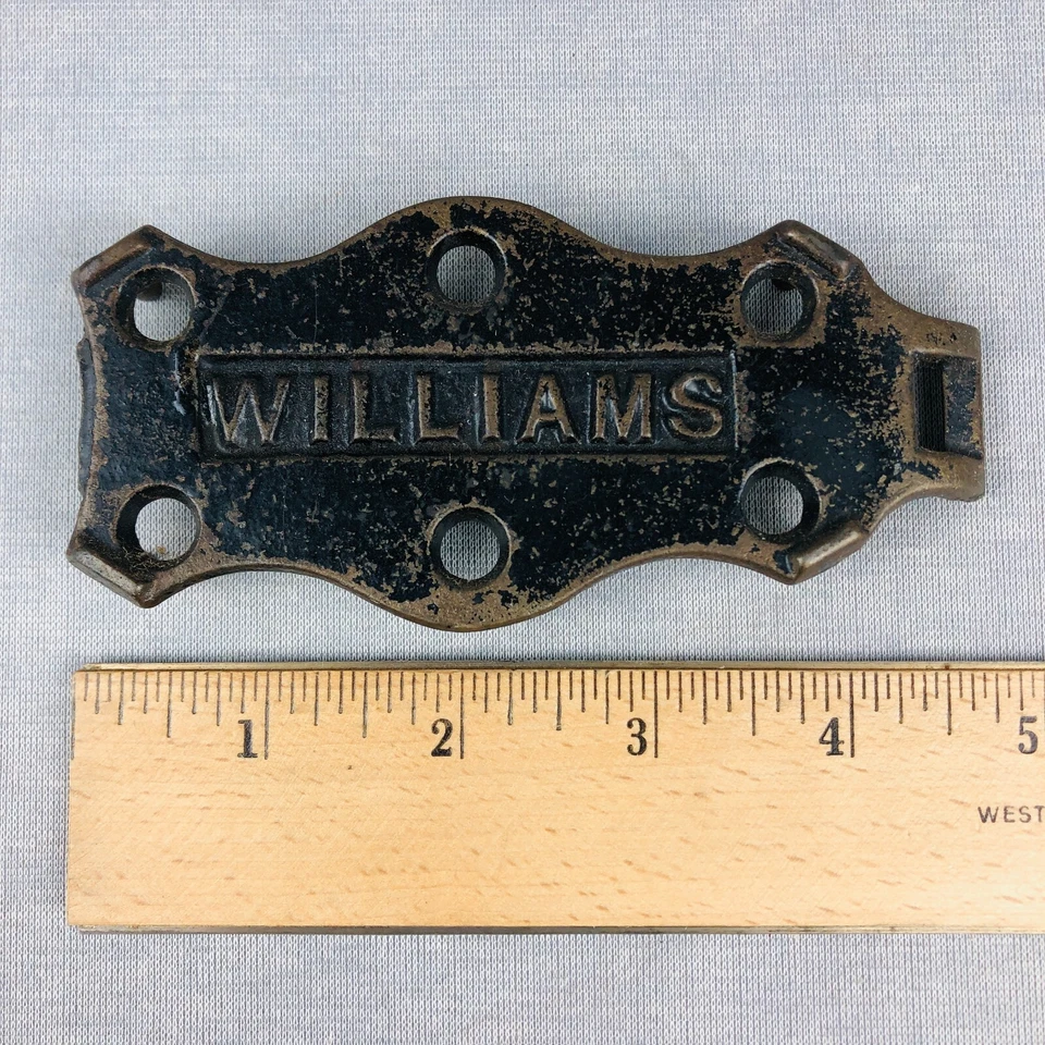 Remache Williams de hierro fundido negro antiguo alrededor de finales de 1800 para hierro SAD 4,5 pulgadas Foto 2 de 4